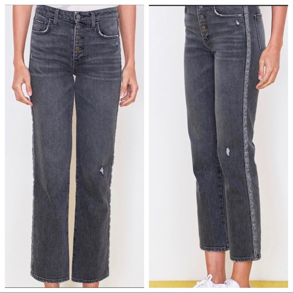 Sundry for Anthropologie Gray Cheetah Stripe Jeans - Picture 10 of 10